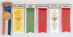 COLLECTION OF SIX KENNEDY 1961 INAUGURAL RIBBON BADGES.