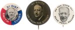 TRIO OF AL SMITH BUTTONS INCLUDING "3RD DIST. SMITH CLUBS."