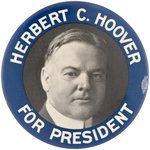 "HERBERT C. HOOVER FOR PRESIDENT" BUTTON HAKE #139.