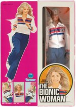 "THE SIX MILLION DOLLAR MAN" & "THE BIONIC WOMAN" BOXED ACTION FIGURE PAIR.