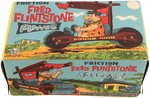 "FRED FLINTSTONE FLIVVER" BOXED MARX TIN LITHO FRICTION VARIETY TOY.