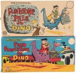 "FRED FLINTSTONE ON DINO" MARX WIND-UP WITH BOTH BOX VARIETIES.