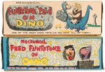 "FRED FLINTSTONE ON DINO" MARX WIND-UP WITH BOTH BOX VARIETIES.