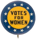 "VOTES FOR WOMEN" SCARCE 12 STAR BUTTON.