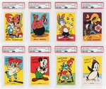 "1953 WOODY WOODPECKER'S DRAWING LESSON" PSA GEM MINT 10 COMPLETE PREMIUM CARD SET OF 36.