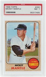 1968 TOPPS MICKEY MANTLE #280 PSA NM 7.