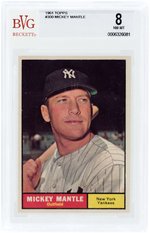 1961 TOPPS MICKEY MANTLE #300 BVG NM-MT 8.