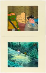 "TEENAGE MUTANT NINJA TURTLES" ORIGINAL PRODUCTION ANIMATION CELS LOT OF SIX.