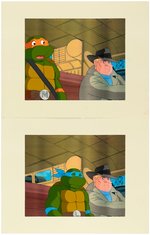 "TEENAGE MUTANT NINJA TURTLES" ORIGINAL PRODUCTION ANIMATION CELS LOT OF SIX.