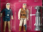 "STAR WARS: THE EMPIRE STRIKES BACK - HOTH REBELS SET" 3-PACK SERIES 1 AFA 75 EX+/NM.