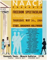 "NAACP FREEDOM SPECTACULAR" 1964 CIVIL RIGHTS SCHOOL INTEGRATION FLYER.