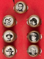 "REAL PHOTO RINGS OF COWBOY AND TELEVISION STARS" FULL STORE DISPLAY CARD.