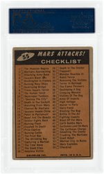 "MARS ATTACKS" TOPPS SGC GRADED COMPLETE GUM CARD SET.