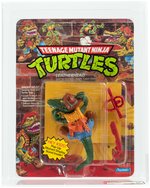 "TEENAGE MUTANT NINJA TURTLES - LEATHERHEAD" SERIES 2 19 BACK AFA 85 NM+ (POP-UP DISPLAY).