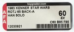 "STAR WARS: RETURN OF THE JEDI - HAN SOLO" 65 BACK-A AFA 60 EX.