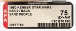 "STAR WARS: THE EMPIRE STRIKES BACK - SAND PEOPLE" 21 BACK AFA 75 EX+/NM.