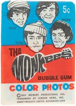 "THE MONKEES" SECOND SERIES FULL GUM CARD DISPLAY BOX-CANADIAN ISSUE/YELLOW BOX VARIETY.