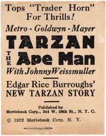 "TARZAN THE APE MAN" MOVIE THEATER PREMIUM FLIP BOOK.