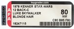 "STAR WARS - LUKE SKYWALKER" 12 BACK-C AFA 80 NM.