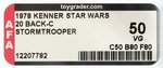 "STAR WARS - STORMTROOPER" 20 BACK-C AFA 50 VG.