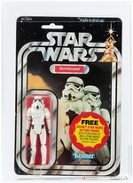 "STAR WARS - STORMTROOPER" 20 BACK-I AFA 85 NM+ (SECRET STAR WARS ACTION FIGURE STICKER).