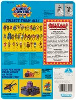 "SUPER POWERS" SHAZAM! FIGURE ON CARD.