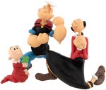 "CREATION LEBLON-DELIENNE" STATUE TRIO OF POPEYE, OLIVE OYL & SWEET PEA.