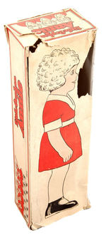 LITTLE ORPHAN ANNIE COMPOSITION/FABRIC DOLL WITH ORIGINAL TAG/BOX.