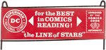 DC COMICS "FOR THE BEST IN COMICS READING!" 1950s WIRE COMIC BOOK SALES RACK.