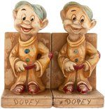 "DOPEY" LaMODE FIGURAL PLASTER BOOKENDS.