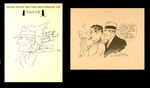 CHESTER GOULD - DICK TRACY ORIGINAL ART AND FAN PICTURE.