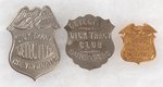 "DICK TRACY" NEWSPAPER BADGE TRIO.