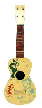 BETTY BOOP/BIMBO/KOKO WOOD UKULELE.