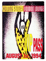 “ROLLING STONES - VOODOO LOUNGE TOUR” PROTOTYPE PLAQUE.