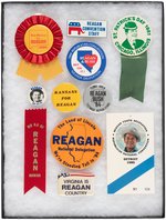 COLLECTION OF 11 REAGAN CAMPAIGN BUTTONS & BADGES.