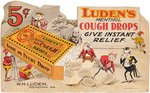 BROWNIES "LUDEN'S MENTHOL COUGH DROPS" ADVERTISING STANDEE.