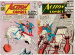 "ACTION COMICS" LOT OF 41 COMIC ISSUES.