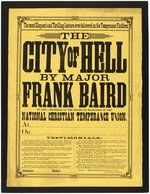 "CITY OF HELL" PAIR OF FRANK BAIRD TEMPERANCE BROADSIDES.