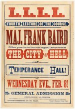 "CITY OF HELL" PAIR OF FRANK BAIRD TEMPERANCE BROADSIDES.