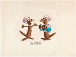 TOTAL TELEVISION "THE OTTERS" CARTOON CONCERT ORIGINAL ART.