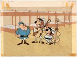 TOTAL TELEVISION "THE BEAGLES" ANIMATION CEL SET-UP ORIGINAL ART.