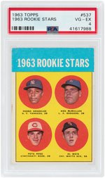 1963 TOPPS ROOKIE STARS #537 PETE ROSE ROOKIE PSA VG-EX 4.