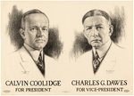 COOLIDGE & DAWES JUGATE POSTER WITH ART BY JOHN DOCTOROFF.