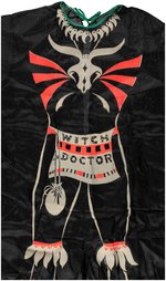 COLLEGEVILLE "WITCH DOCTOR" BOXED HALLOWEEN COSTUME & PROMOTIONAL SHEET.