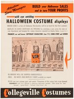 COLLEGEVILLE "WITCH DOCTOR" BOXED HALLOWEEN COSTUME & PROMOTIONAL SHEET.