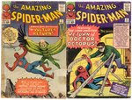 "THE AMAZING SPIDER-MAN" LOT OF FIVE EARLY COMIC ISSUES.