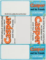 CASPER THE FRIENDLY GHOST COLLEGEVILLE HALLOWEEN MASK ART, PROTOTYPE TRIO, MOLD & BOX LID FLAT.