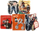 HOPALONG CASSIDY BUZZA CARDOZO EXTENSIVE GREETING CARD LOT.