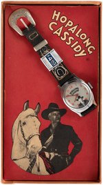 "HOPALONG CASSIDY WRIST WATCH" SMALL METAL CASE VARIETY BOXED.