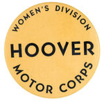UNLISTED LARGE "HOOVER WOMEN'S DIVISION MOTOR CORPS."